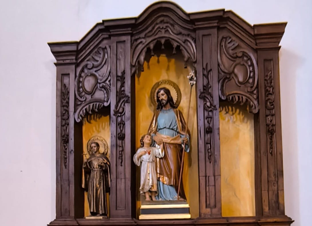 Restauración retablo de san josé en la parroquia